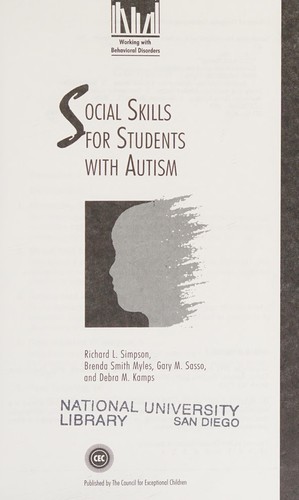 Cover for Social skills for students with autism