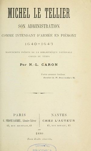 Cover for Michel Le Tellier