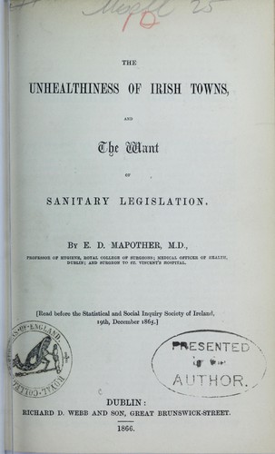Cover for The unhealthiness of Irish towns