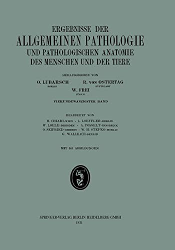 Cover for Ergebnisse der allgemeinen Pathologie und pathologischen Anatomie