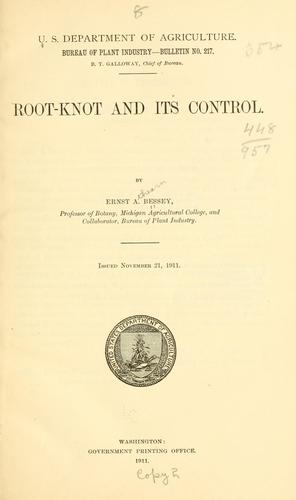 Cover for Root-knot and its control.