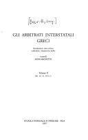 Cover for Gli arbitrati interstatali greci