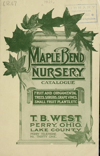 Cover for Maple Bend Nursery catalogue