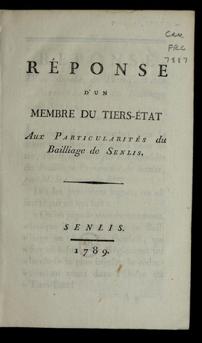 Cover for Re ponse
