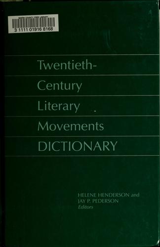 Cover for Twentieth-century literary movements dictionary