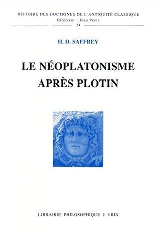 Cover for Recherches sur le néoplatonisme