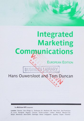 Cover for Integrated Marketing Communications