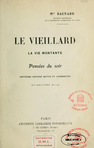 Cover for Le vieillard