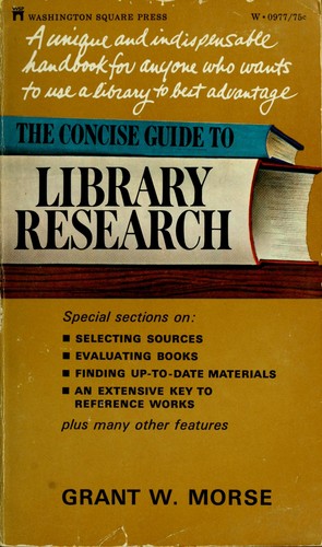 Cover for The concise guide to library research