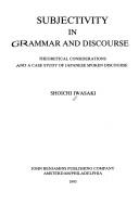 Cover for Subjectivity in grammar and discourse