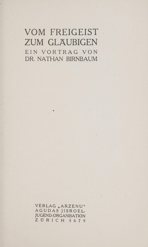 Cover for Vom Freigeist zum Gläubigen