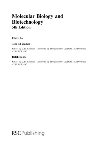 Cover for Molecular biology and biotechnology
