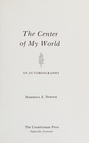 Cover for The center of my world