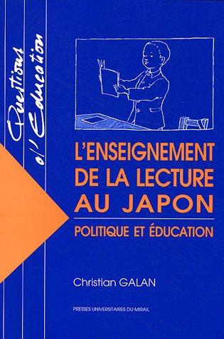 Cover for L'enseignement de la lecture au Japon 