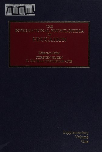 Cover for The International encyclopedia of education.
