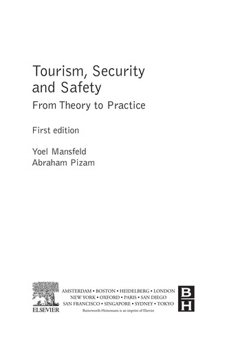 Cover for Tourism, security and safety