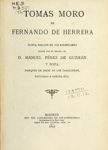 Cover for Tomás Moro