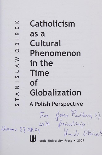Cover for Catholicism as a cultural phenomenon in the time of globalization