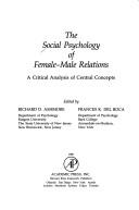 Cover for The Social psychology of female-male relations