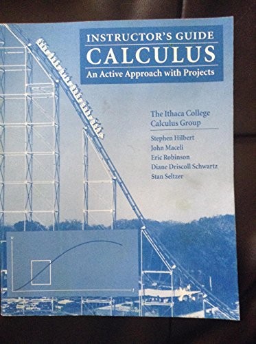 Cover for Calculus - an Active Approach with Projects - Teachers Manual