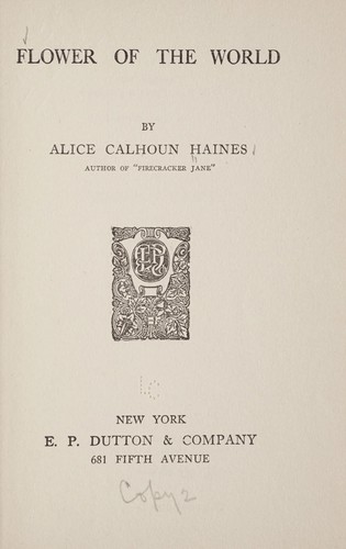 Cover for Flower of the world