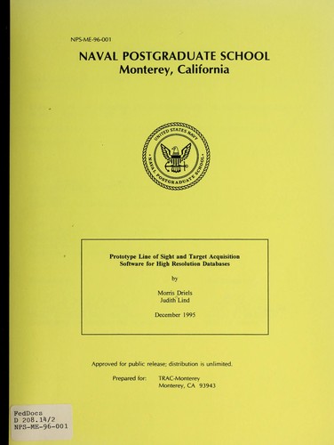 Cover for Prototype line of sight and target acquisition software for high resolution databases