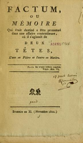 Cover for Factum