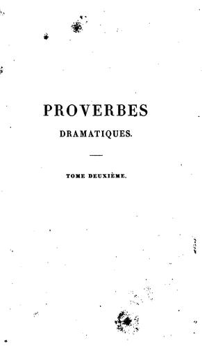 Cover for Proverbes dramatiques