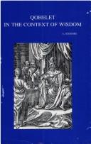 Cover for Qohelet in the Context of Wisdom