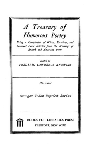 Cover for A treasury of humorous poetry