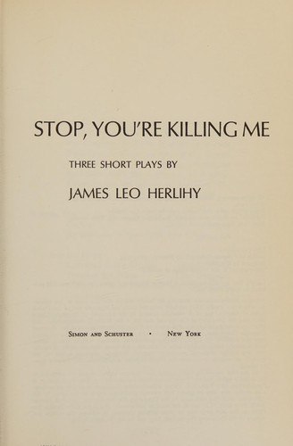 Cover for Stop, you're killing me