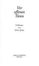 Cover for Vor offenen Türen