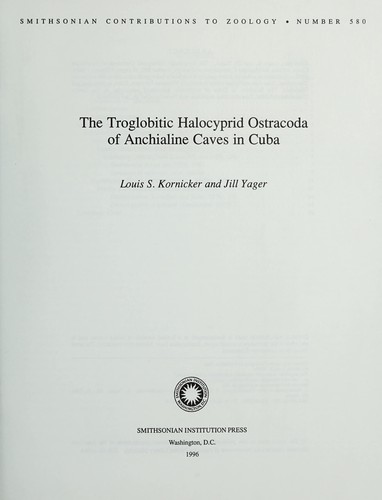 Cover for The troglobitic halocyprid ostracoda of anchialine caves in Cuba
