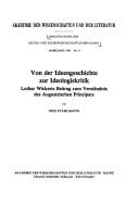 Cover for Von der Ideengeschichte zur Ideologiekritik