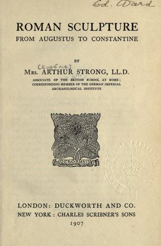 Cover for Roman sculpture from Augustus to Constantine.