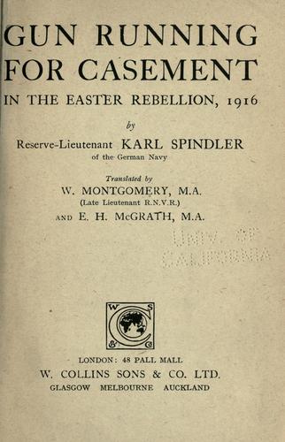 Cover for Gun running for Casement in the Easter Rebellion, 1916.