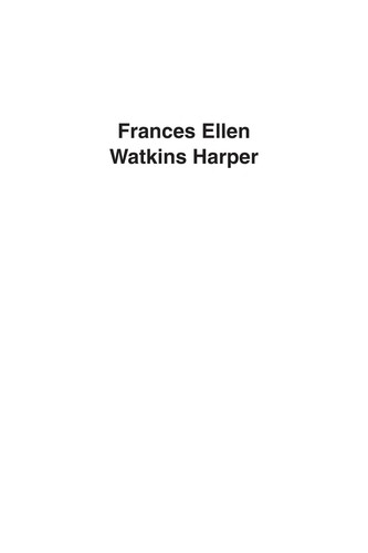 Cover for Frances Ellen Watkins Harper
