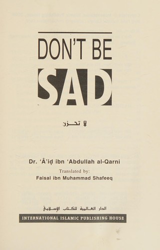 Cover for Don't Be Sad