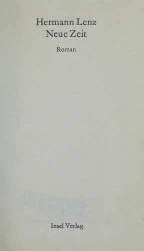 Cover for Neue Zeit