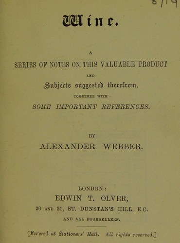 Cover for Wine