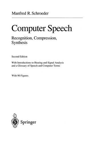 Cover for Computer Speech