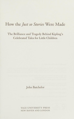 Cover for How the Just So Stories Were Made