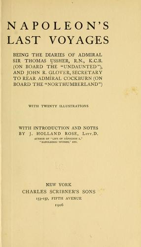 Cover for Napoleon's last voyages