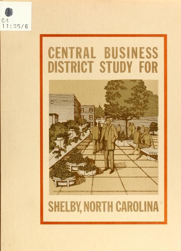 Cover for Central business district study for Shelby, North Carolina