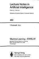 Cover for Machine learning--EWSL-91