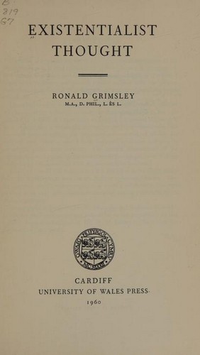 Cover for Existentialist Thought