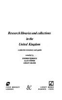 Cover for Research libraries and collections in the United Kingdom