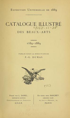Cover for Catalogue illustré des beaux-arts 1789-1889