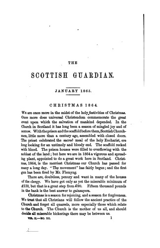 Cover for The Scottish Gaurdian