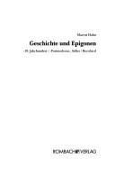 Cover for Geschichte und Epigonen